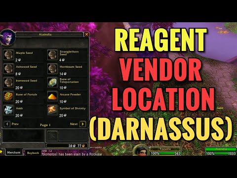 Darnassus Reagent Vendor Location - WoW Classic