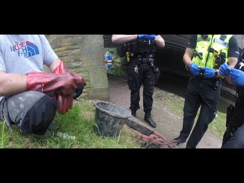 UK magnet fishing with Goz and Jim | Gun and hoard of ammunition found | Police called!