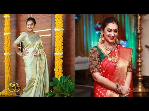 Preetha Vijayakumar Beautiful Saree Jewellery Collections || Preetha Vijayakumar Sarees designs