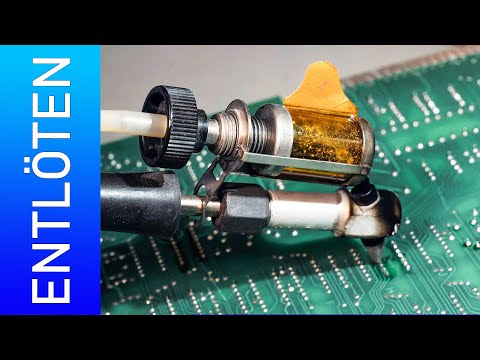 Entlöten wie ein Profi (mit Entlötpumpe und Heißluft).
