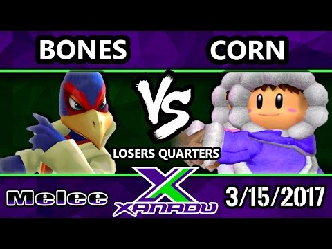 S@X 193 - Bones (Falco) Vs. Corn (Ice Climbers) - SSBM Losers Quarters - Smash Melee