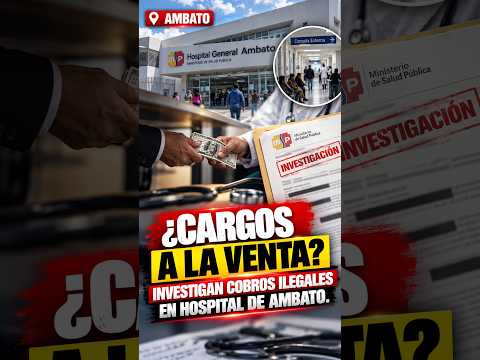 ¿Cargos a la venta? Investigan cobros ilegales en hospital de Ambato.