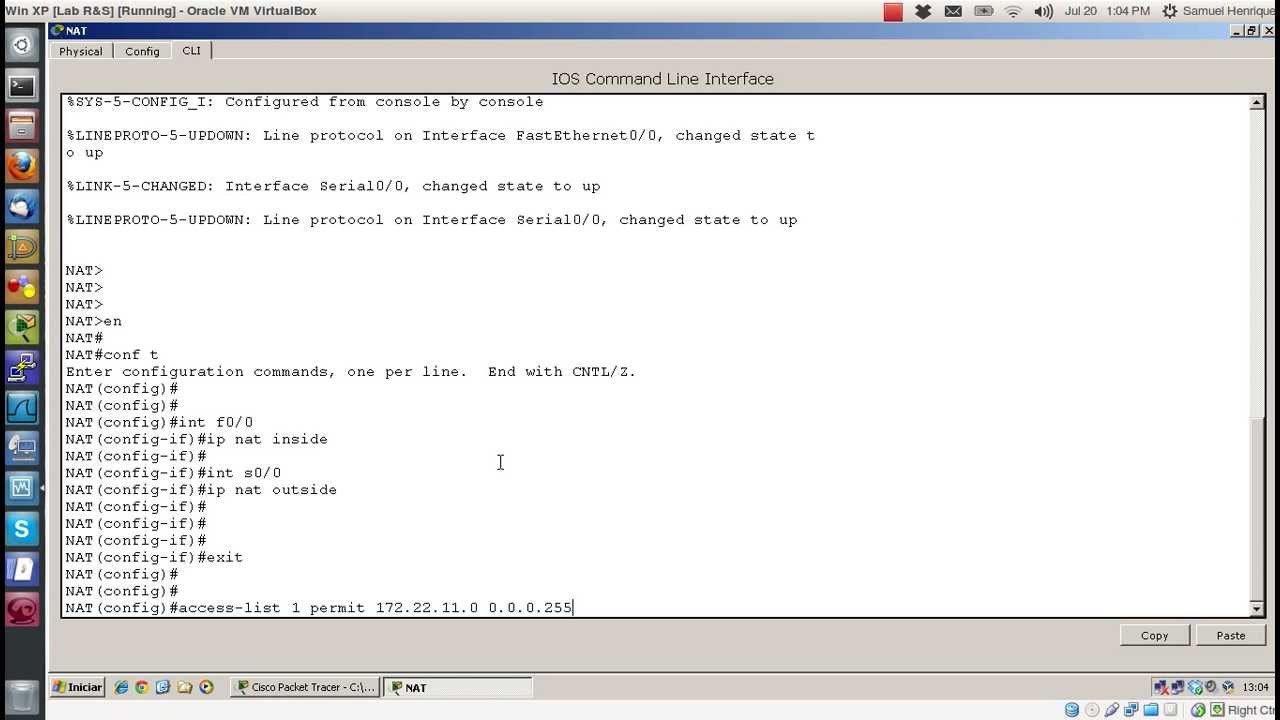 LabCisco: Compartilhamento da Internet c/ NAT (Parte 2)