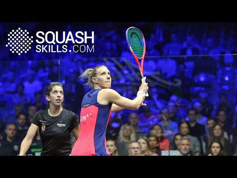 Squash tips: Laura Massaro takes the SquashSkills backhand drop test!