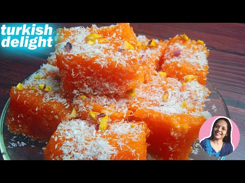 How to Make TURKISH DELIGHT at Home WITHOUT COLOR | Authentic Lokum Recipe Easy Tutorial