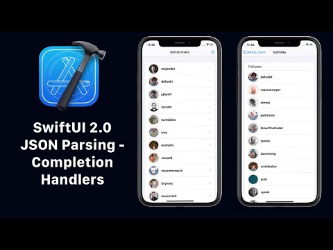 SwiftUI 2.0 JSON Parsing - Completion Handlers - Xcode 12 - SwiftUI 2.0 Tutorials