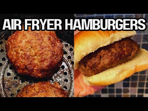 Air Fryer Hamburgers 🍔 Juicy, Perfect Patties in 15 Minutes! Easy & Mouth-Watering Gourmet Recipe 🔥