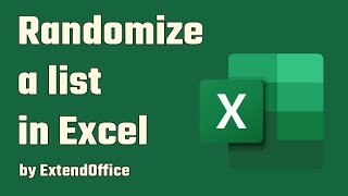 Download the video "Randomize a list in Excel (Easy step-by-step tutorial)"