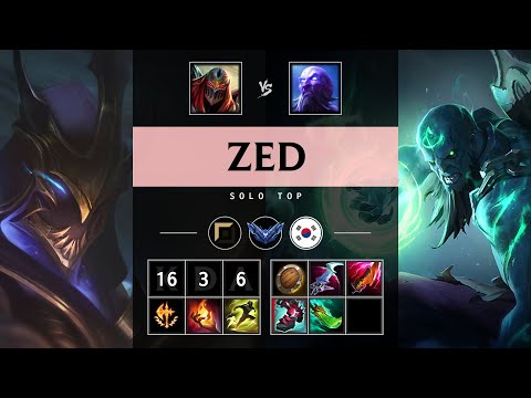 Zed Top vs Ryze - KR Diamond Patch 25.08