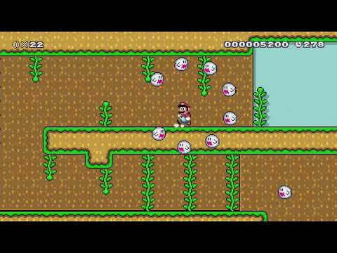 le manoir au fond du bois (revu) by chadow {M} - Super Mario Maker - No Commentary 1bv