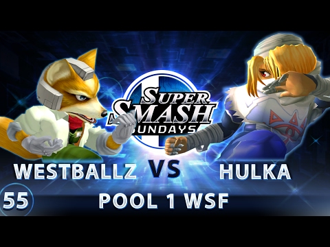 SSS 55 - Westballz (Fox) vs. Hulka (Sheik) - SSBM Pool 1 WSF - Smash Melee