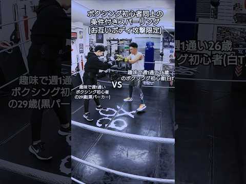 ボクシング初心者同士の条件付きスパーリング