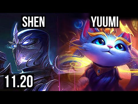 SHEN & Miss Fortune vs YUUMI & Ezreal (SUPPORT) | 5/1/9, 900+ games | KR Master | v11.20