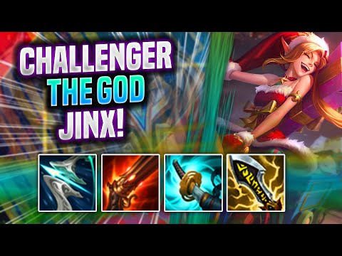 KOREAN CHALLENGER DESTROYING WITH JINX! - Korean Challenger Plays Jinx ADC vs Ezreal! |