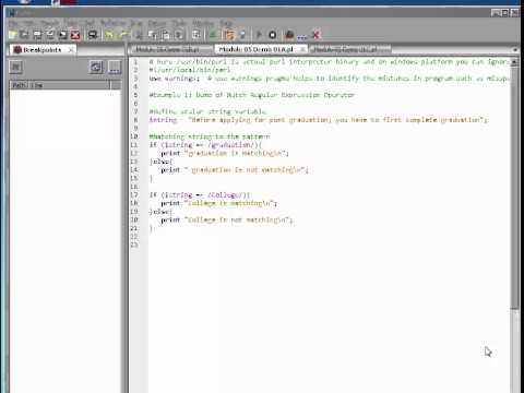 Perl Match Regular Expression Operator