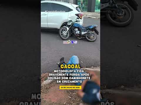 Acidente entre carro e motocicleta deixa adolescente ferido em Cacoal
