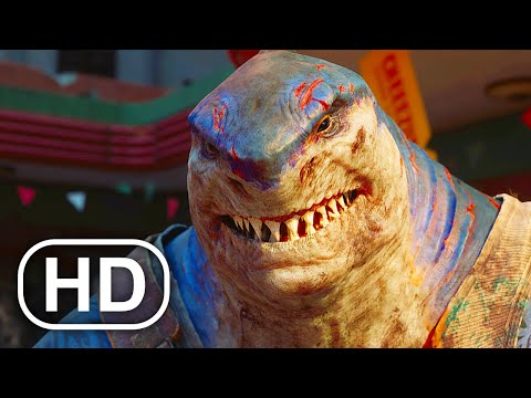 SUICIDE SQUAD VS JUSTICE LEAGUE Fight Scene King Shark, Batman, Superman (2021) Action HD