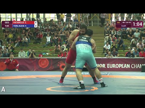 Qual. GR - 120 kg: Z. PATARIDZE (GEO) df. Y. YERLIKAYA (TUR) by TF, 8-0