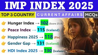 Download lagu INDEX 2025 CURRENT AFFAIRS | IMPORTANT INDEX 2025 | CURRENT AFFAIRS 2025 | TOP 3 COUNTRIES | mp3