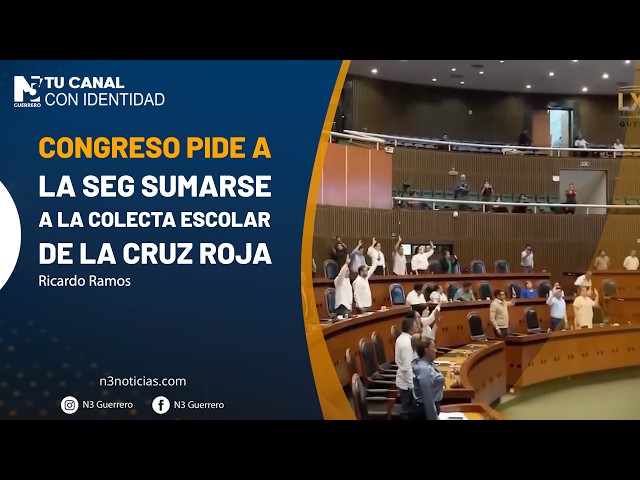 Congreso pide a la SEG sumarse a la colecta escolar de la Cruz Roja