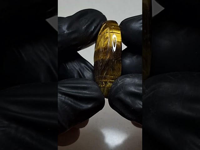 حجر عين النمر نحت يدوي طبيعي حجم راهي