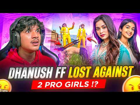 DHANUSH FF LOST🤬 AGAINST 😨 2 PRO GIRLS | 1 vs 2🔥| FREE FIRE IN TELUGU #dfg #freefire