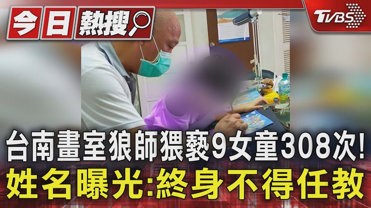 台南畫室狼師猥褻9女童308次! 姓名曝光:終身不得任教