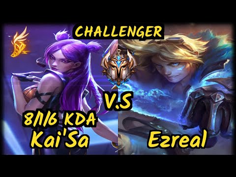 MSF.P Neon (KAI'SA) vs EZREAL - 8/1/6 KDA BOTTOM ADC CHALLENGER GAMEPLAY - EUW v9.7