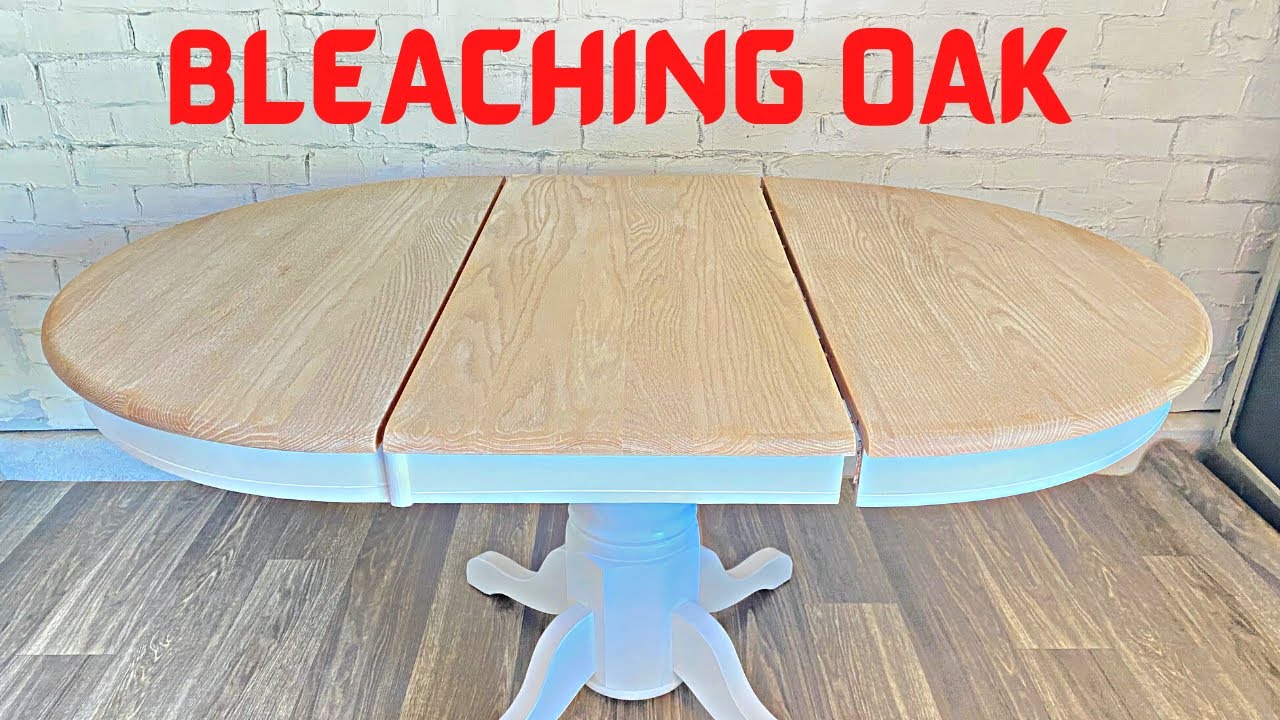 Watch video How to Bleach Wood/ Wise Owl OHE/ Oak Table Redone Now How to Bleach Wood/ Wise Owl OHE/ Oak Table Redone