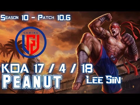 LGD Peanut LEE SIN vs TALIYAH Jungle - Patch 10.6 KR Ranked
