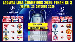 Download lagu 2026 Champions League Matchday 3 Schedule Live SCTV ~ MUNICH vs ARSENAL ~ PSG vs BARCELONA ~ UCL ... mp3