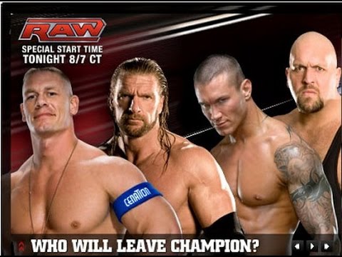 Randy Orton Vs Big Show Vs John Cena Vs Triple h lucha por el titulo de la wwe en español latino