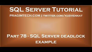 SQL Server deadlock example