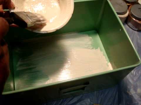 AD Chalk Paint Metal Series  "Metal Bread Box becomes Live Well Box For Vitamins"  Video 1