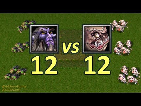 12 Bears vs 12 Abominations - Same Food - WarCraft III Retro Battles