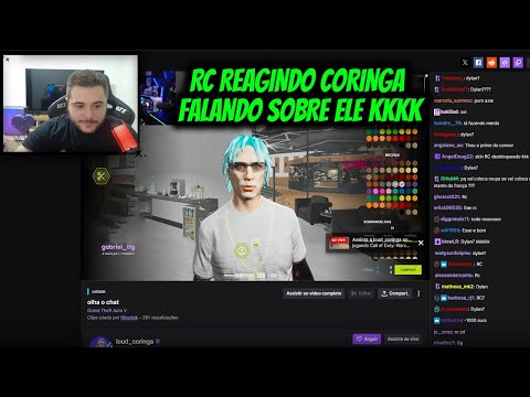 RC REAGINDO CORINGA  FALANDO SOBRE ELE KKKK