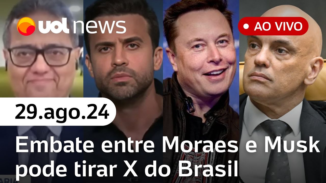 Moraes manda bloquear contas da Starlink, de Musk; eleições em SP; queimadas no Brasil | UOL News