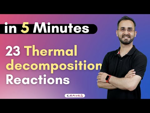 Must Know Thermal decomposition reactions - NCERT Inorganic Chemistry