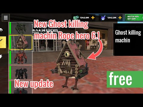 New Ghost killing machine in rope hero vice town || new update 6.1 || ab O P  Gamerz