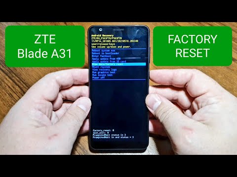 ZTE BLADE A31 factory reset / сброс до заводских настроек