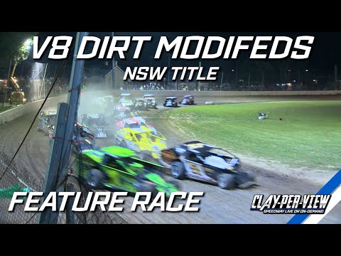 V8 Dirt Modifieds | NSW Title - A-Main - Grafton - 21st Jan 2023 | Clay-Per-View Highlights