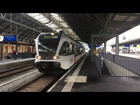 Ausfahrt der S8 in St.Gallen auf Gleis 4