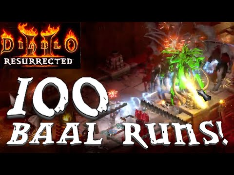 Diablo 2 Resurrected:  100 Baal Runs Drop Highlights!!!
