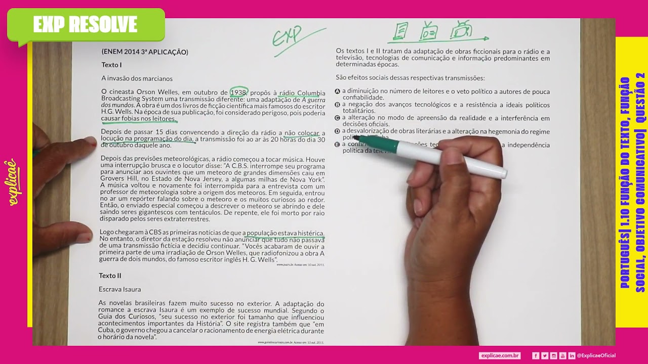 OS TEXTOS I E II TRATAM DA (...) |FUNÇÃO DO TEXTO, FUNÇÃO SOCIAL, OBJETIVO COMUNICATIVO
