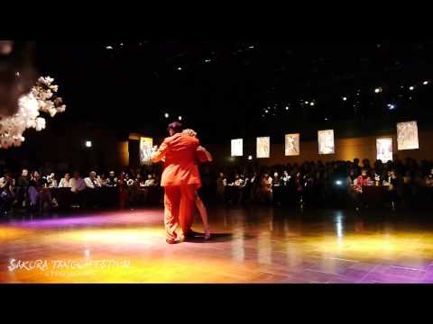  Luis Ramírez  and  Analía Carreño  are  dancing  to  a  nontraditional song  at  Sakura Tango Festival  in  2014