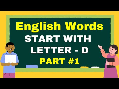 All English Words That Start With Letter - D #1 | Letter A Easy Words List