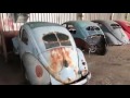 Classic VW BuGs Vintage Split Oval Window Garage Barn Find Stash in Bulgaria Eastern Europe