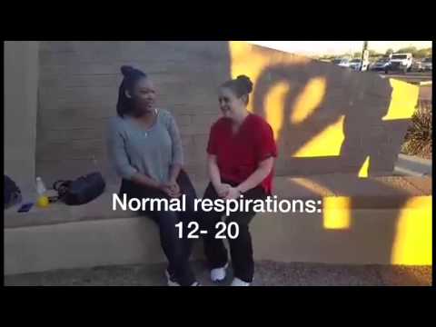 CNA practice Checking pulse/respiration