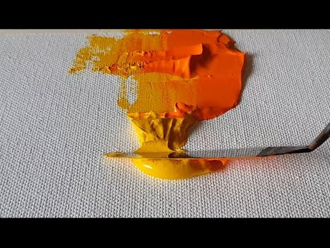 Abstract painting / How to use palette knife / Create texture in Acrylics / Demonstration