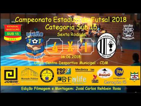 CAMPEONATO ESTADUAL FUTSAL 2018 - SUB 15 - SEXTA RODADA